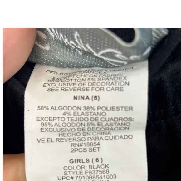 Emily Rose Girls Halloween Pumpkin Black Plaid Two Piece Set Ruffles Size 6 Cute - Picture 6 of 7